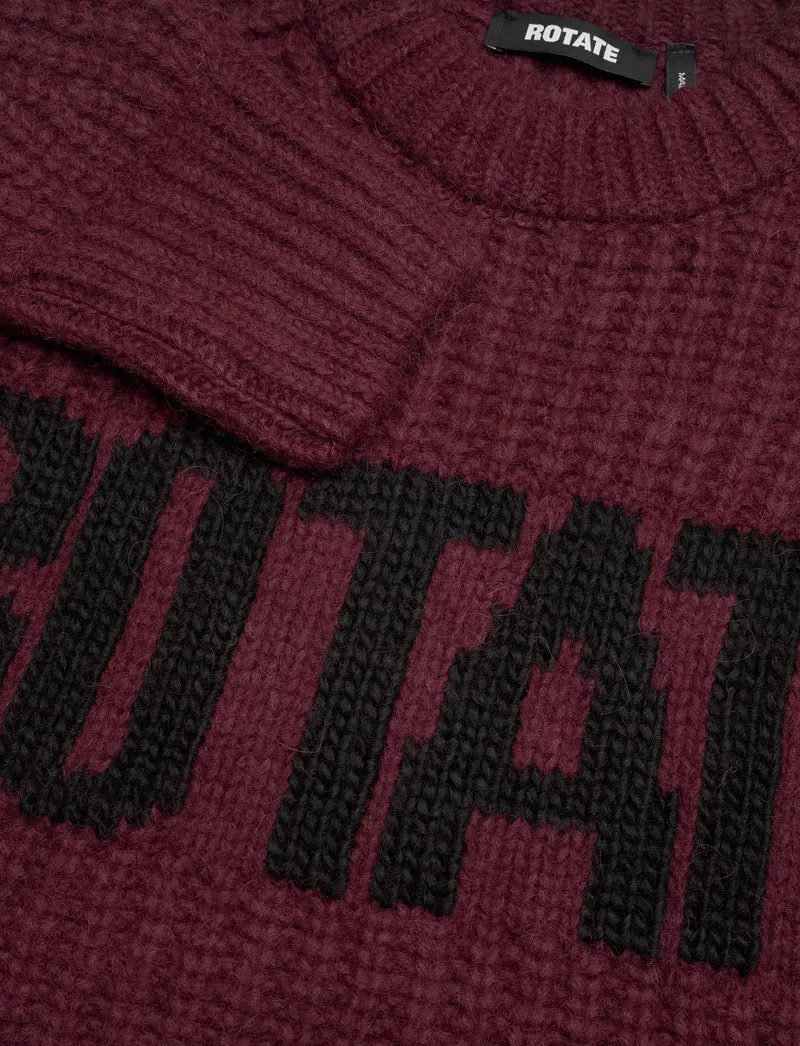 Rotate - Knitted Logo Sweater 1164492694 - 2694 Winetasting