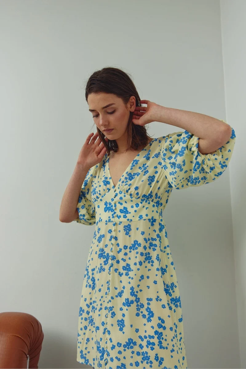 Noella - N-Lilliana Dress 15130001 - 1432 - Deja Yellow Print