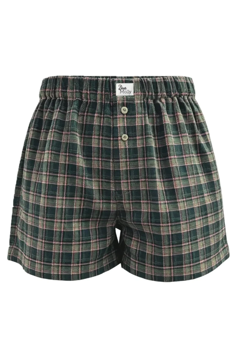 Dear Molly - Grethe Shorts - Pink Green Checker