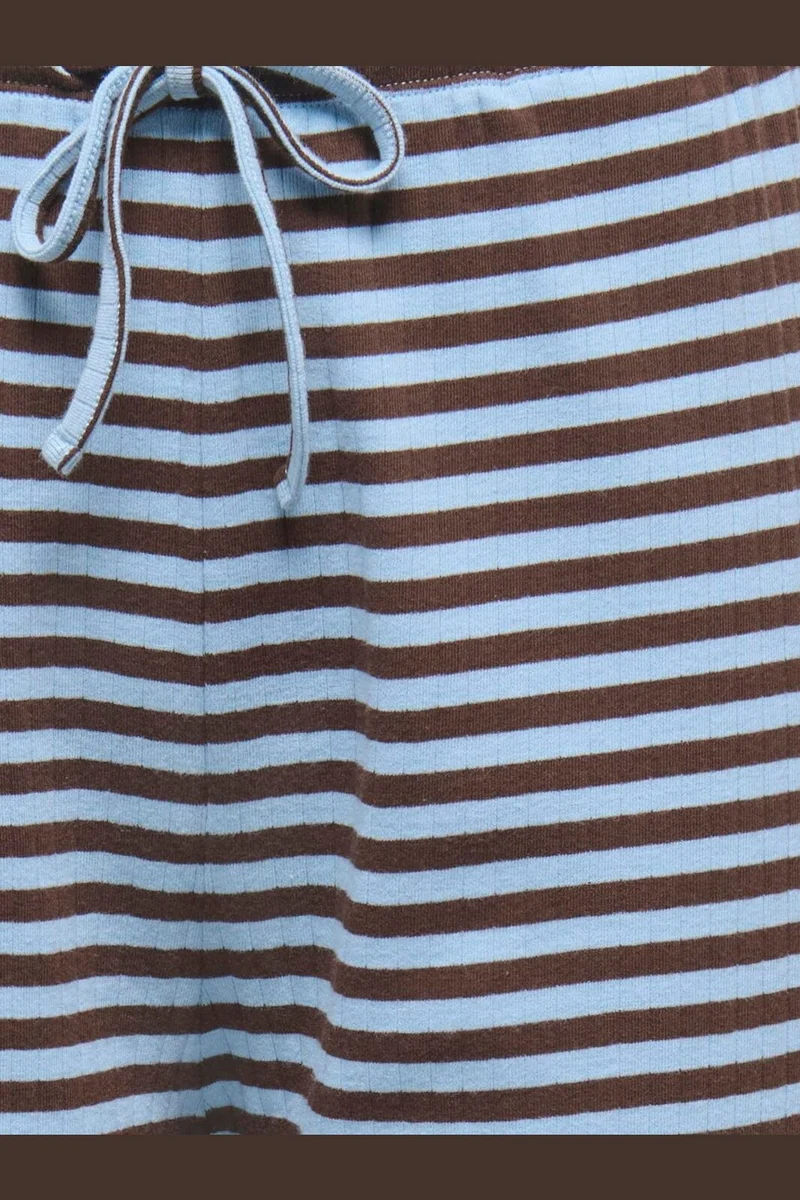 Only - Onlaida Striped Pant - 5229062 Chicory Coffee Chambray Blue Stripe