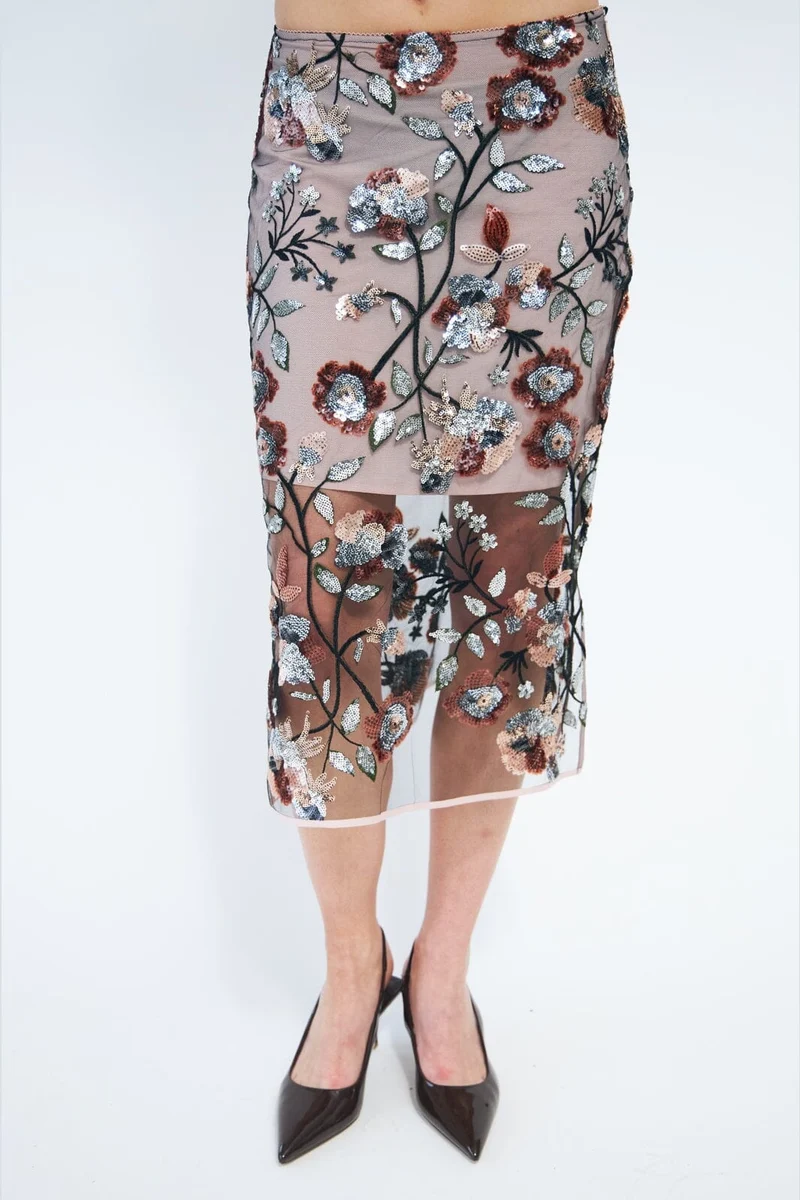 Cras - Queen Skirt C486 - Rose Sequin
