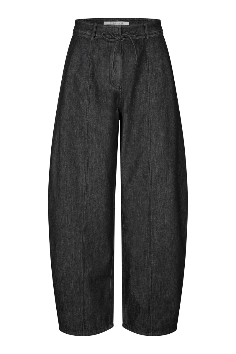 Second Female - Dera Denim Cargo Trousers 61090 - 8001 Black
