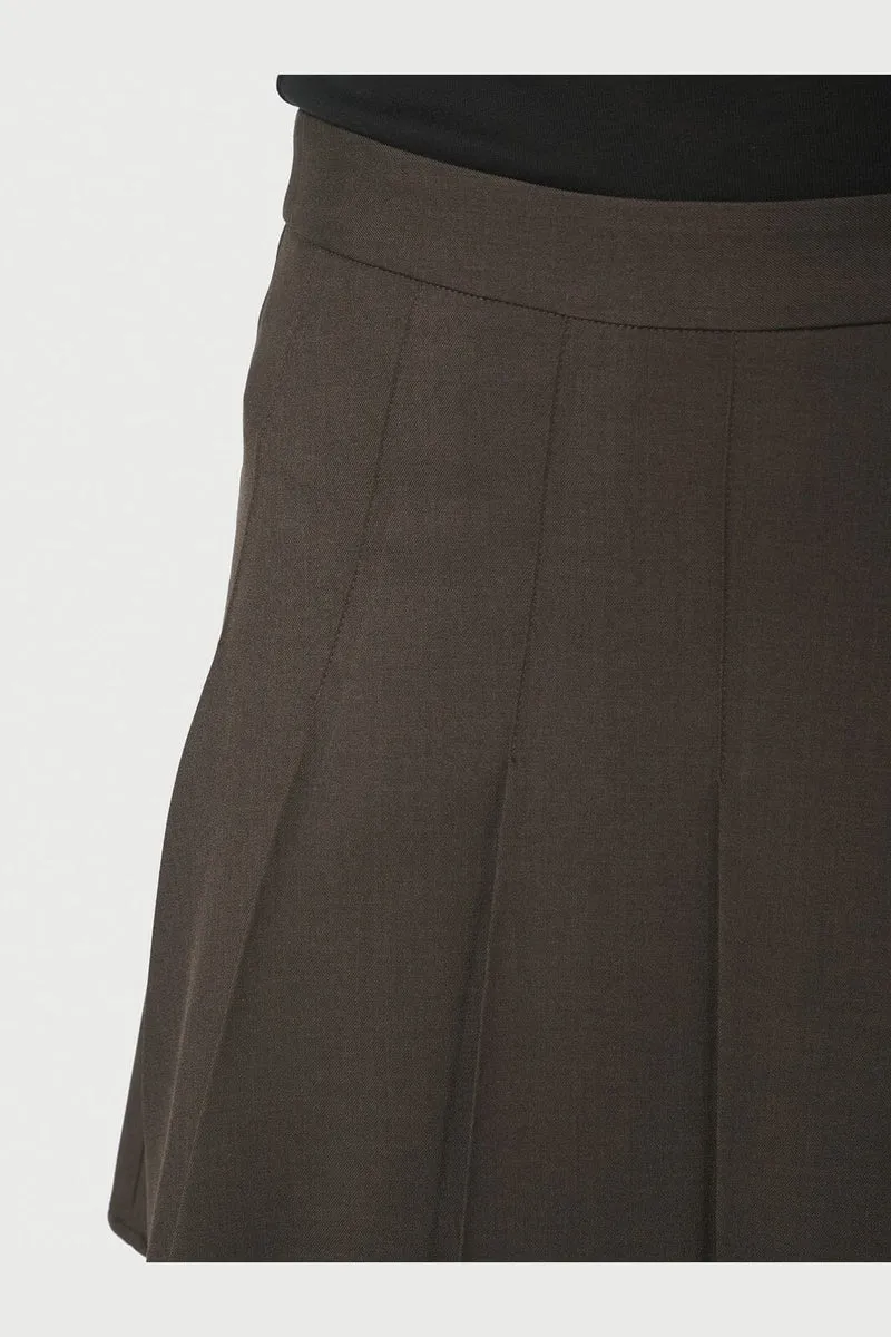 Neo Noir - Laurina Structure Skirt 168504 - 676 - Dark Brown