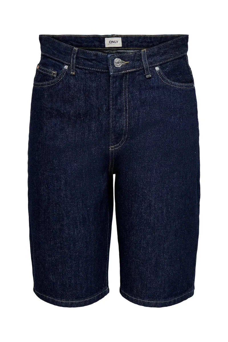 Only - Onlsonny Wide Shorts - 4940849 Dark Blue Denim Rinse