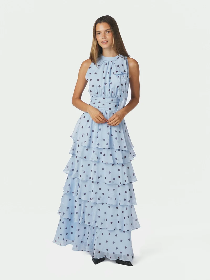 Neo Noir - Marli Big Dot Dress 167758 - 145 - Light Blue