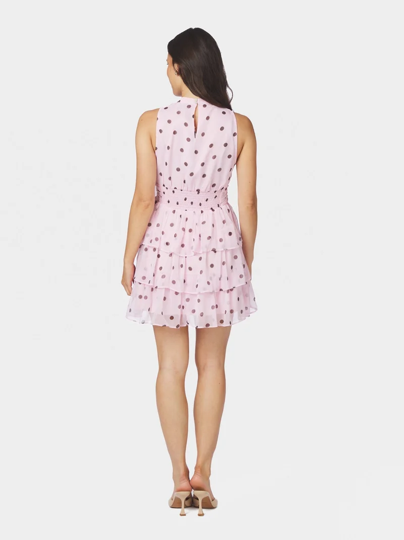 Neo Noir - May Big Dot Dress 170522 - 754 - Light Pink