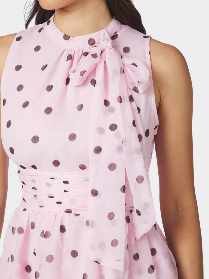 Neo Noir - May Big Dot Dress 170522 - 754 - Light Pink