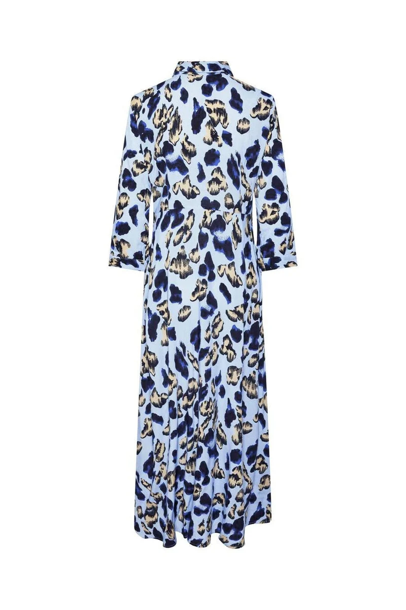 Yas - Yassavanna Long Shirt Dress - 4481807 Clear Sky Liro Print