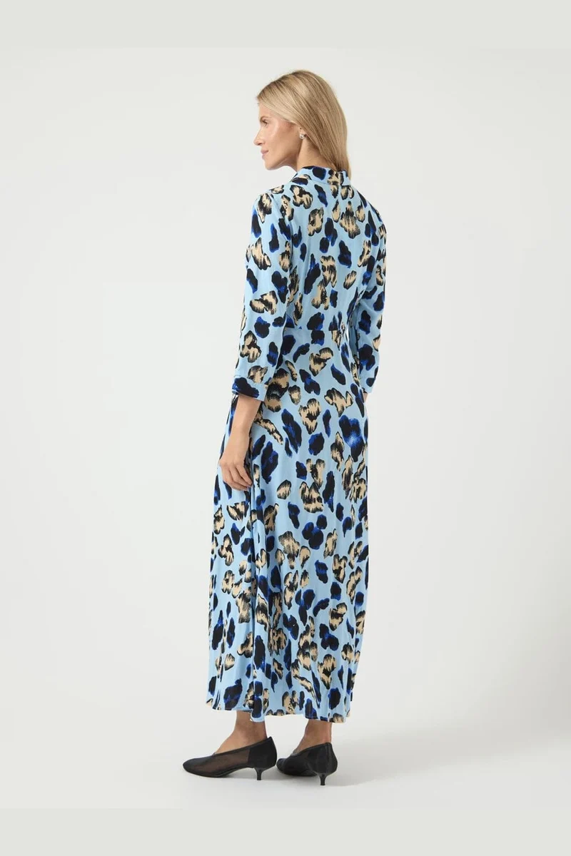 Yas - Yassavanna Long Shirt Dress - 4481807 Clear Sky Liro Print