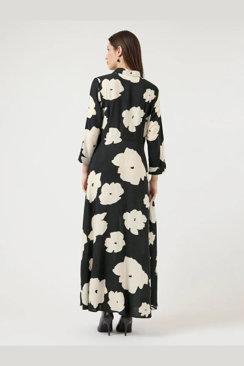 Yas - Yassavanna Long Shirt Dress - 4630883 Black Mille