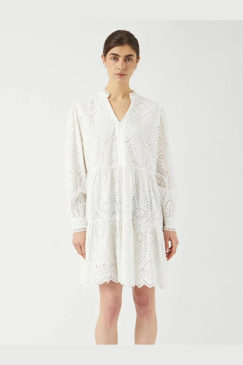 YAS - Yasholi Ls Dress S. - Star White