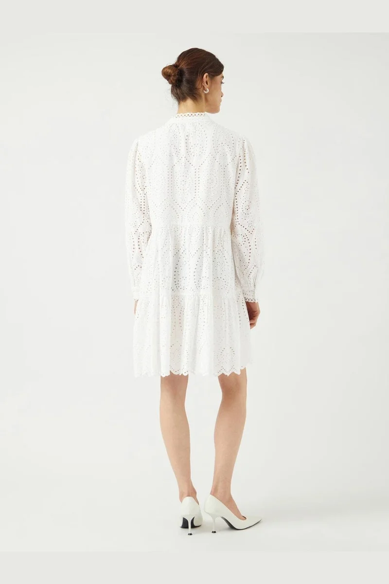 YAS - Yasholi Ls Dress S. - Star White