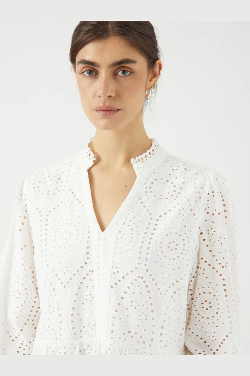 YAS - Yasholi Ls Dress S. - Star White
