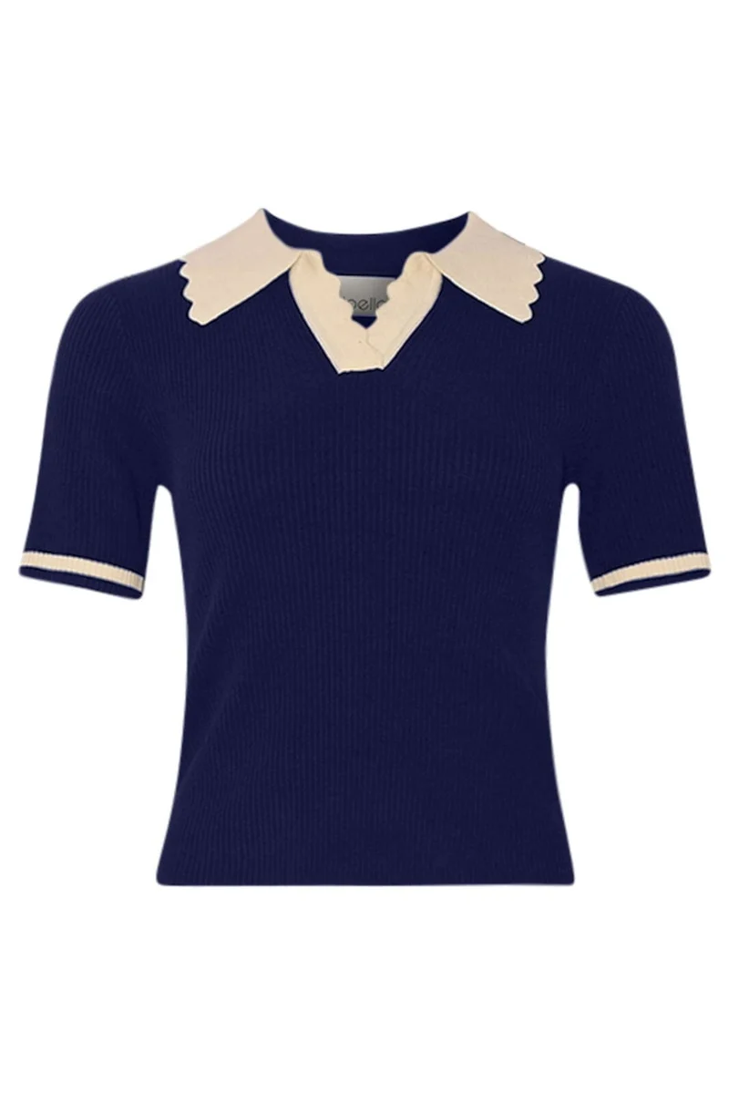Noella - Lilo Polo Knit 13800002 - 1342 - Navy Sugar Combo