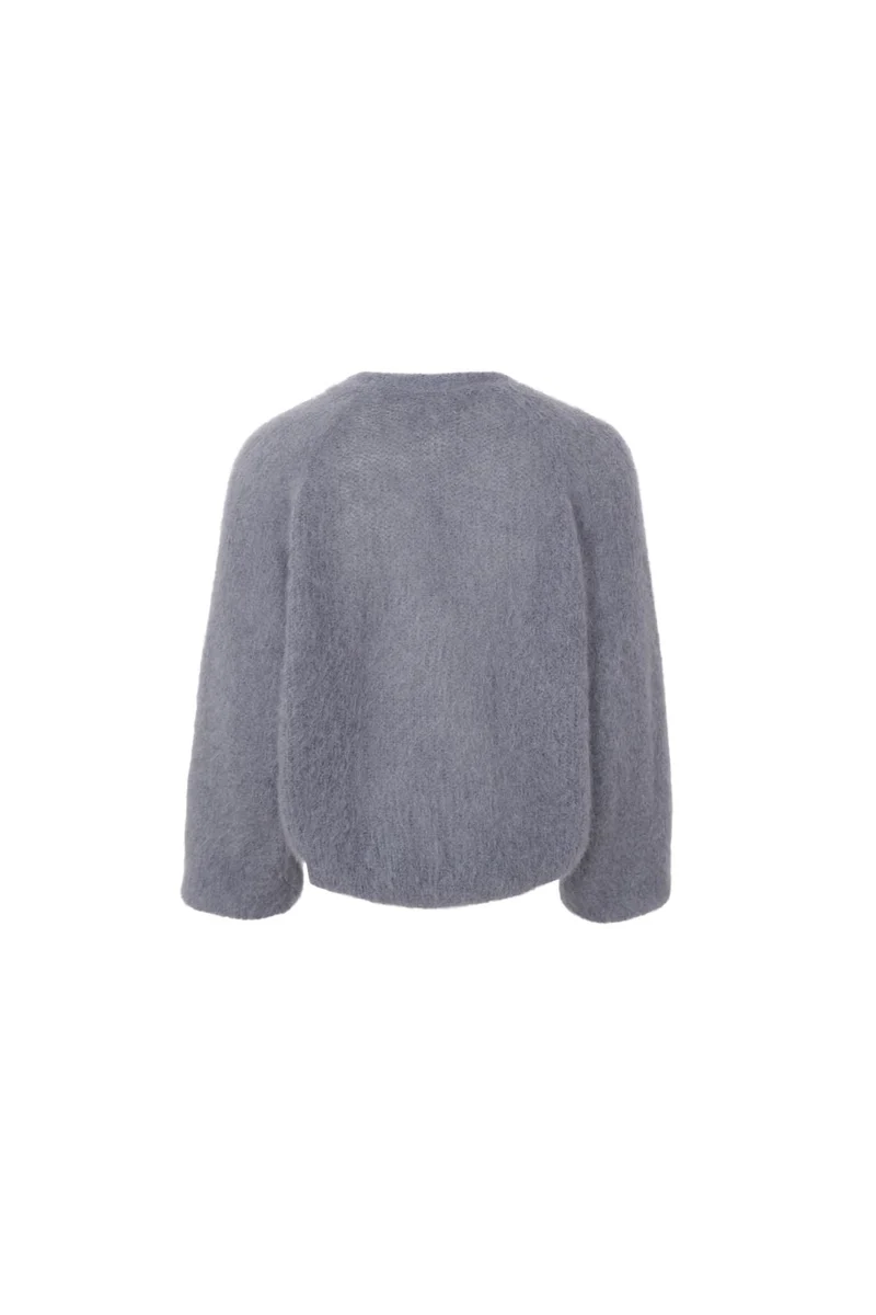 Black Colour - Bcbjoerk Cross Jumper 1265 - Grey Melange