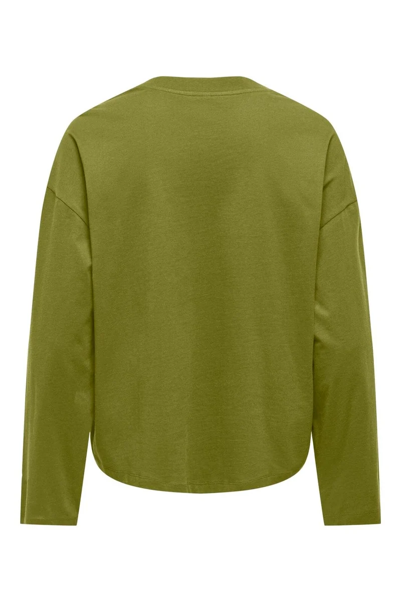 Only - Onlhappy L/S O-Neck Tee - 5110809 Cardamom Seed