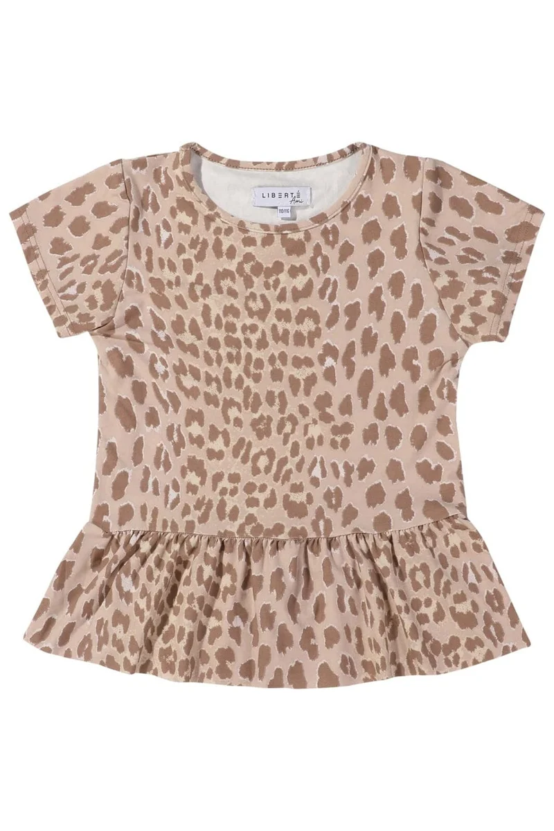 Liberte Ami - Alma-Frill-T-Shirt (Kids) 9649 - Desert Lux Leo