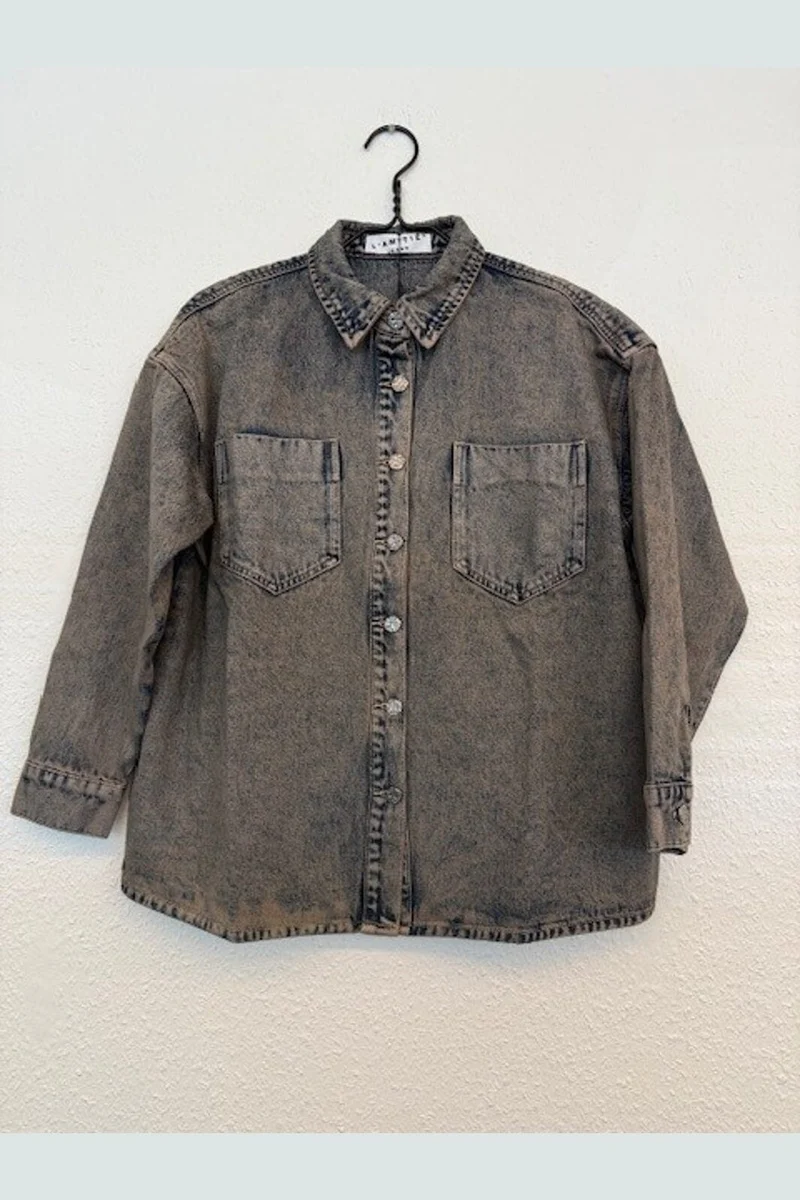Haute L'Amitié - Drew Denim Shirt HL10861 - Mocca