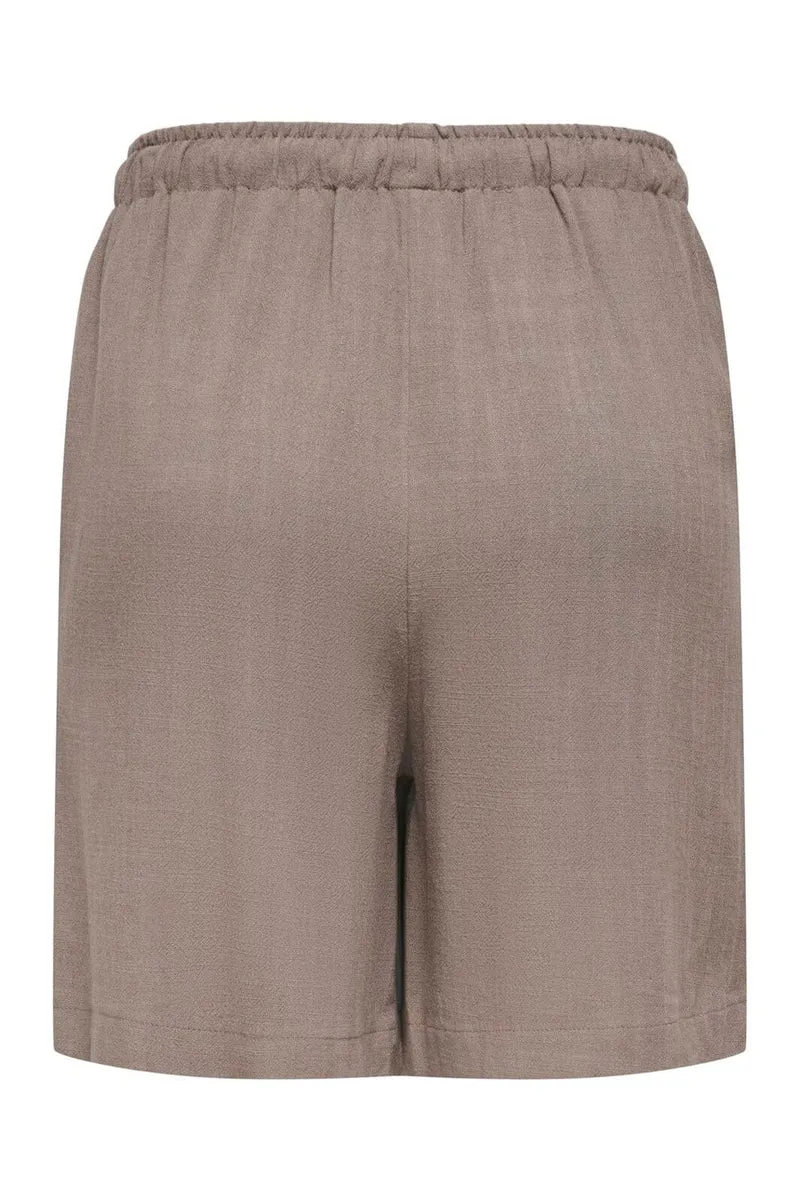Only - Onlsiesta Pull-Up Lin Bl Shorts - 5014880 Walnut