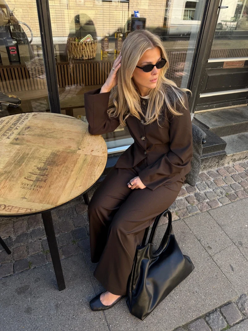 Noella - Kazia Pants 12700026 - 674 - Chocolate
