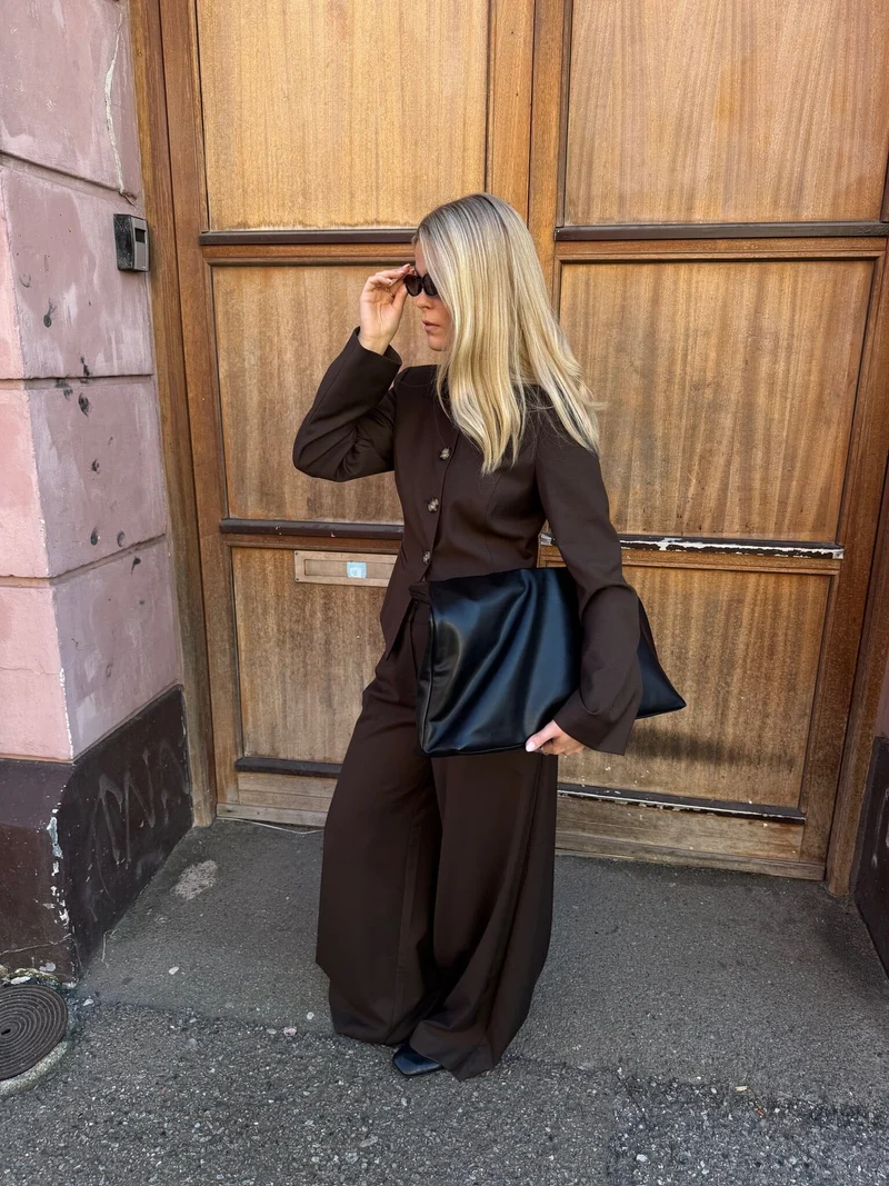 Noella - Kazia Pants 12700026 - 674 - Chocolate