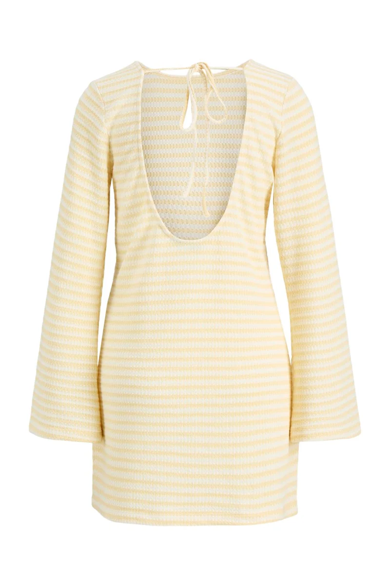 Jjxx - Jxsiena Ls Open Back Dress - 5020988 Sunlight Vanilla Ice
