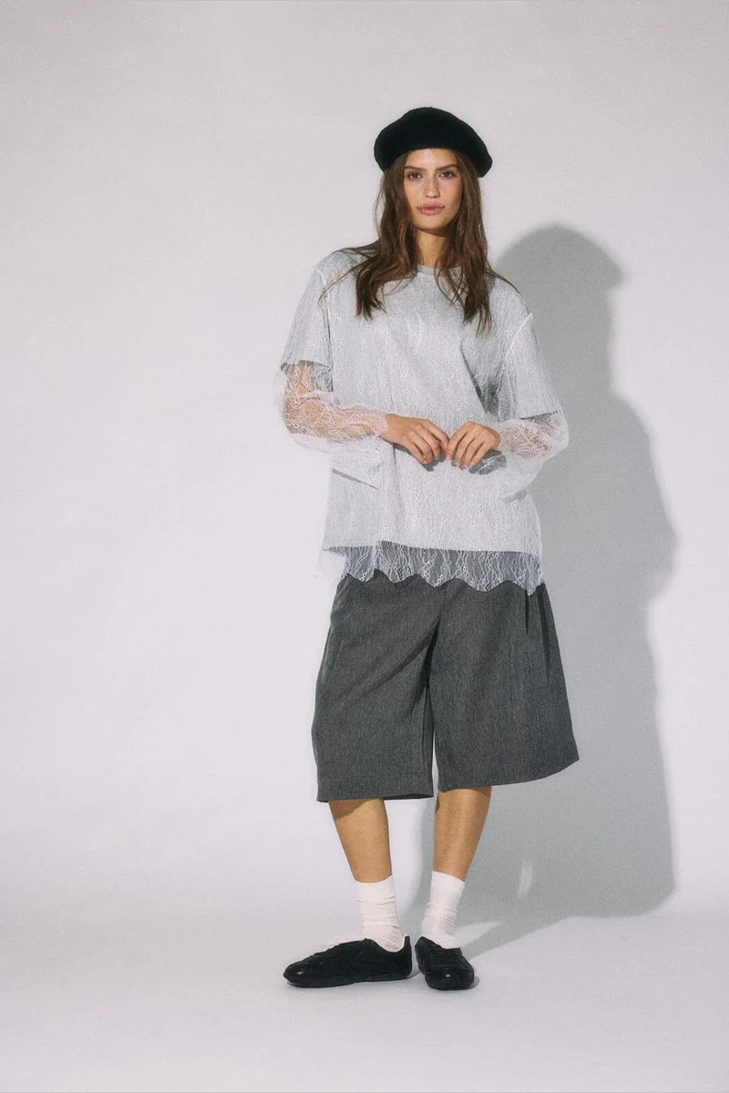 Noisy May - Nmremy Bermuda Shorts Tlr - 5056930 Dark Grey Herringbone