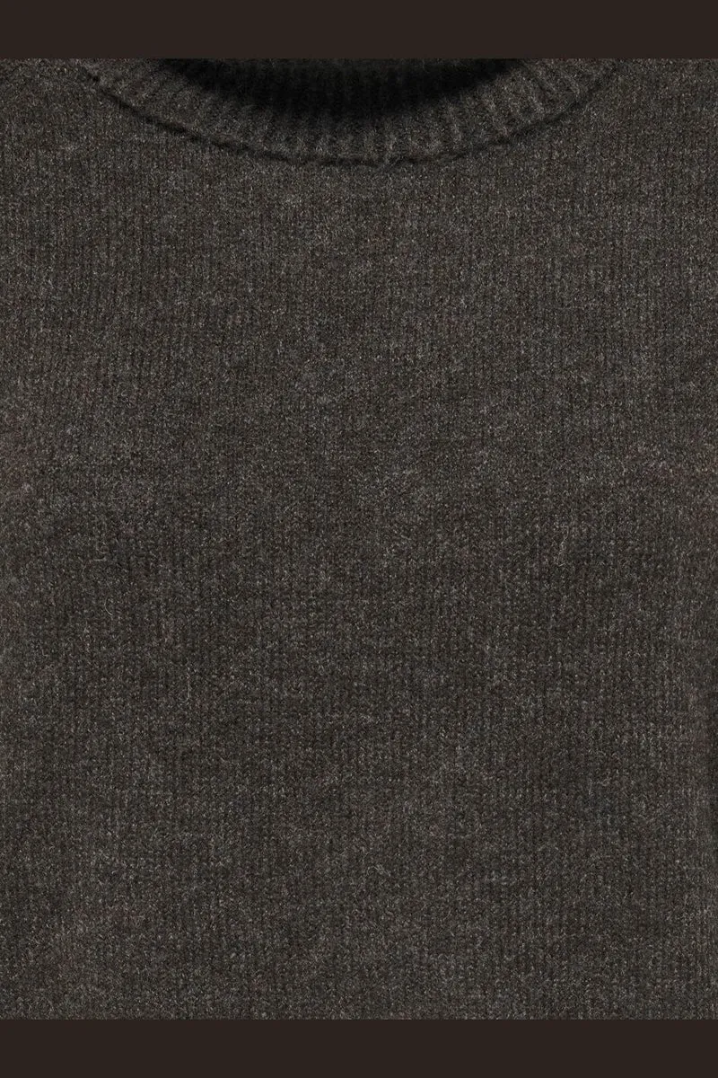 Only - Onlolivia Ls Roll Neck Cc Knt - 5091711 Mole Melange
