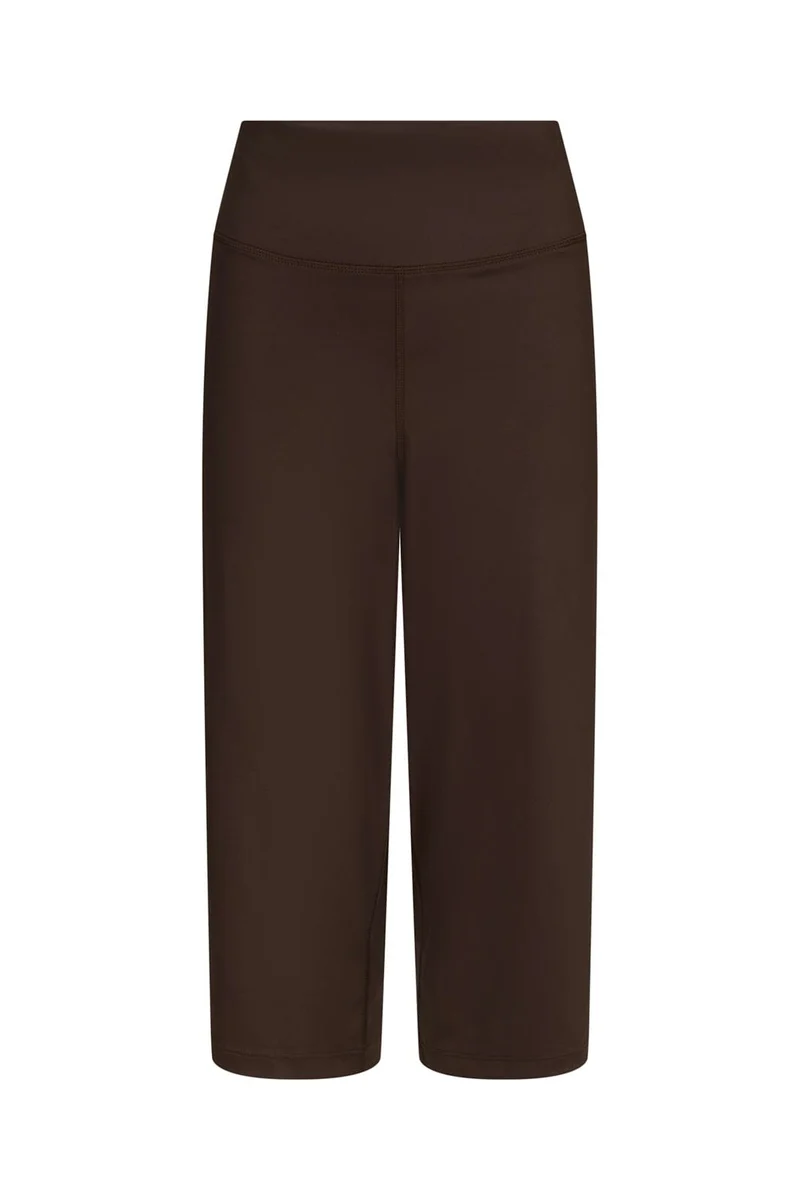Neo Noir - Lauri Wide Capri Pants 171241 - 676 - Dark Brown