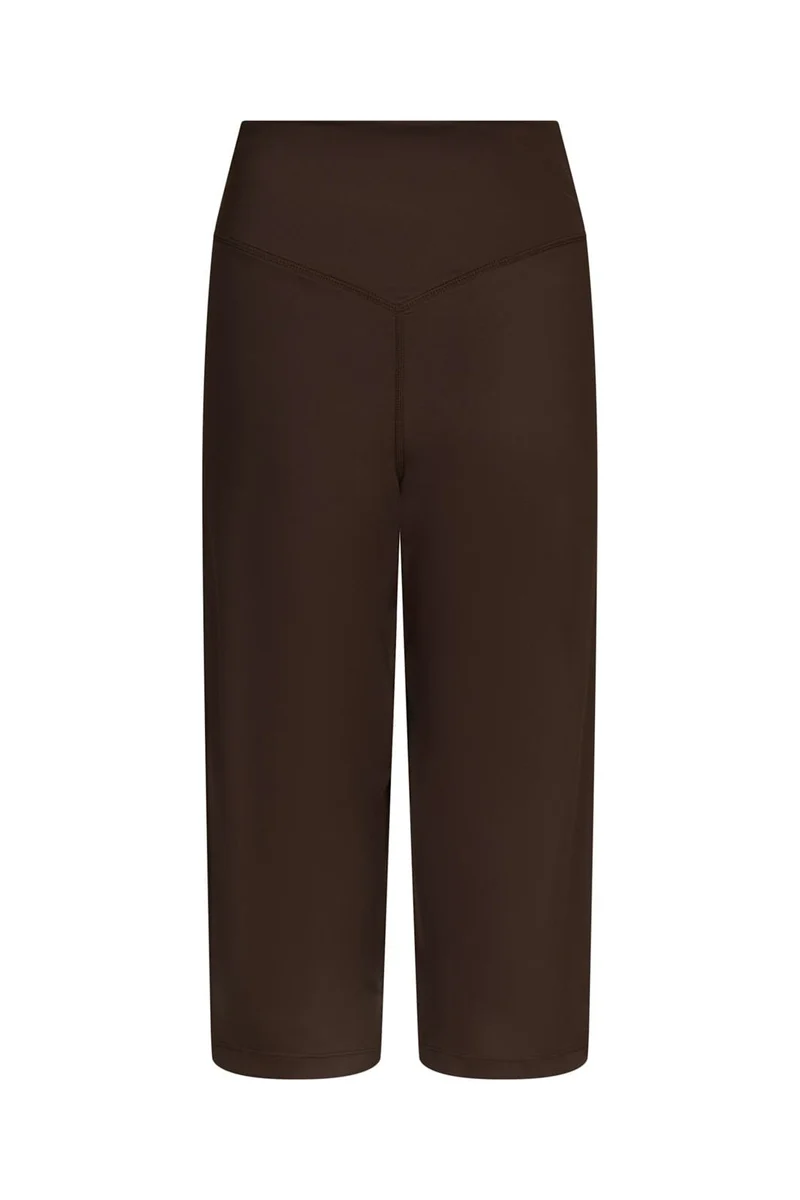 Neo Noir - Lauri Wide Capri Pants 171241 - 676 - Dark Brown
