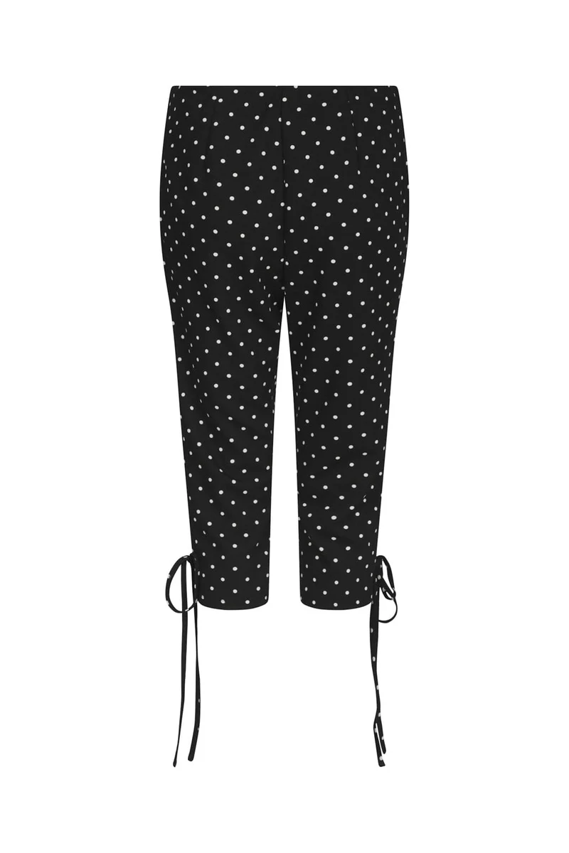 Neo Noir - Juan Dot Capri Pants 171224 - 100 - Black