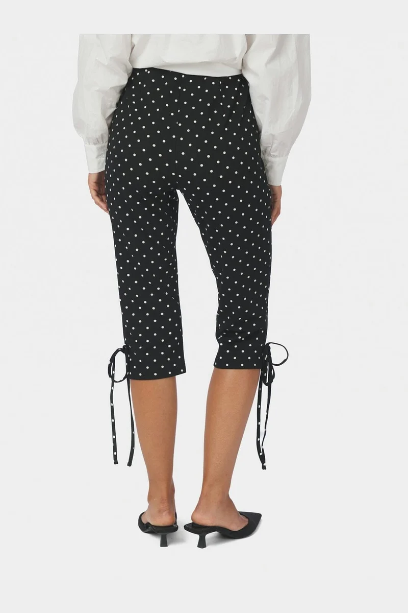 Neo Noir - Juan Dot Capri Pants 171224 - 100 - Black