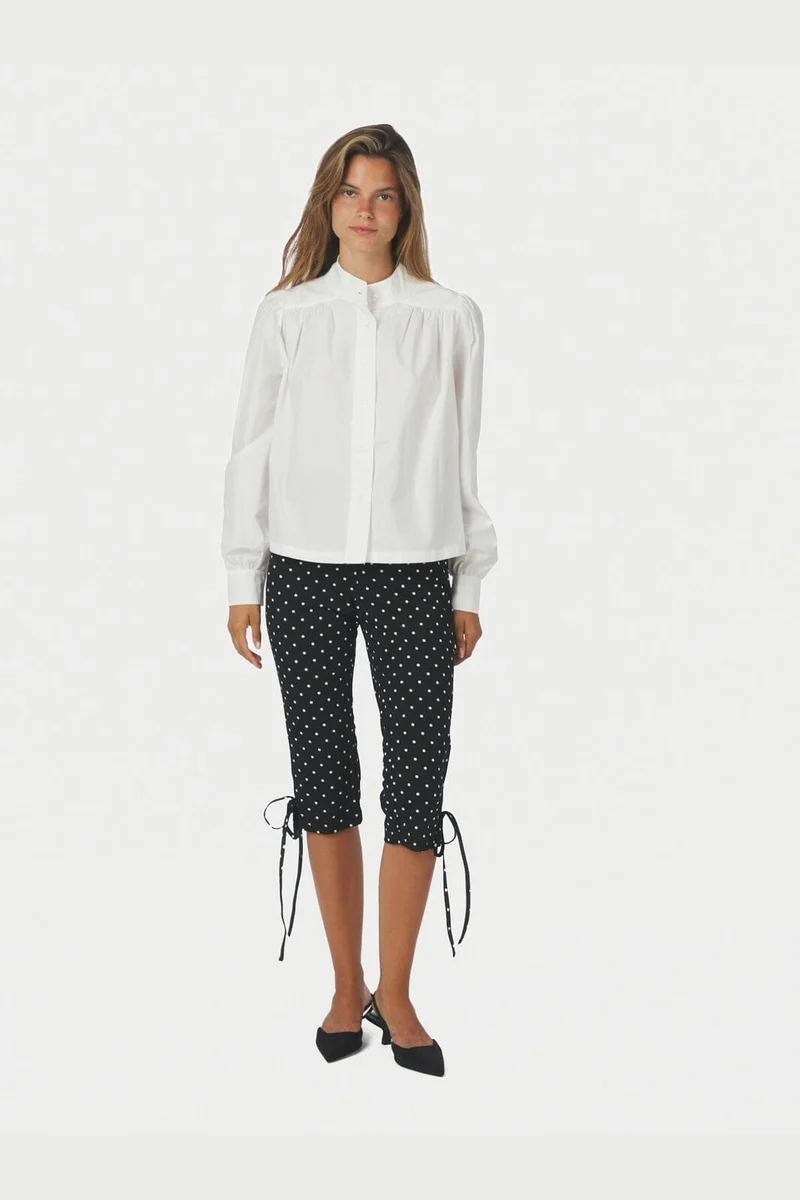 Neo Noir - Juan Dot Capri Pants 171224 - 100 - Black