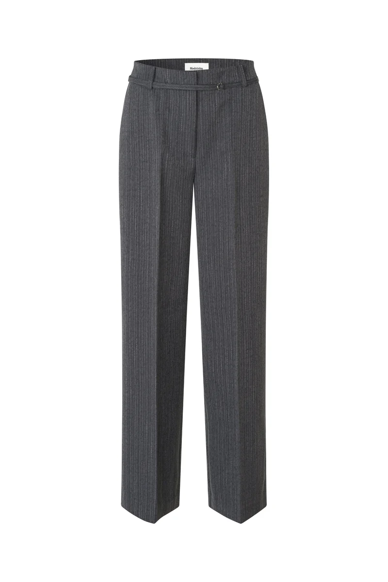 Modström - Birnamd Pants 59232 - 13618 - Grey Melange Pinstripe