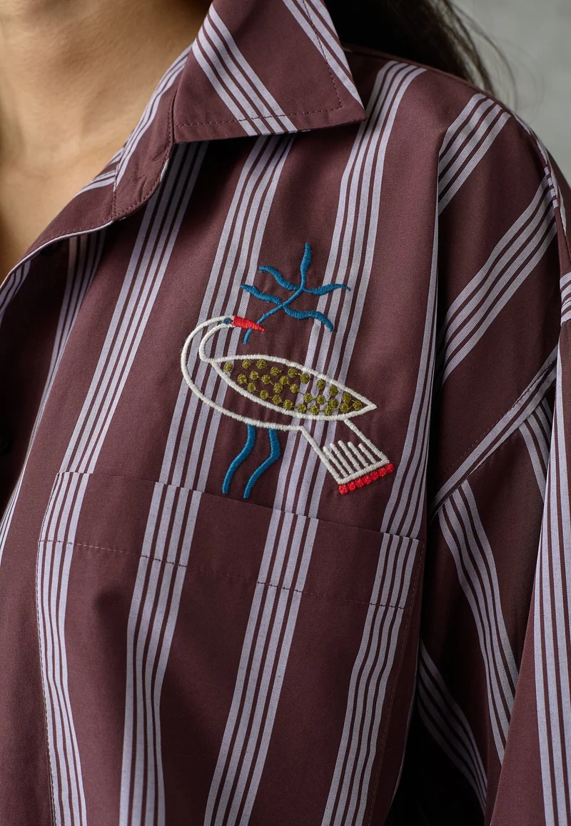 Love & Divine - Love1555-1 20019 - 830 - Brown Stripes Emb.