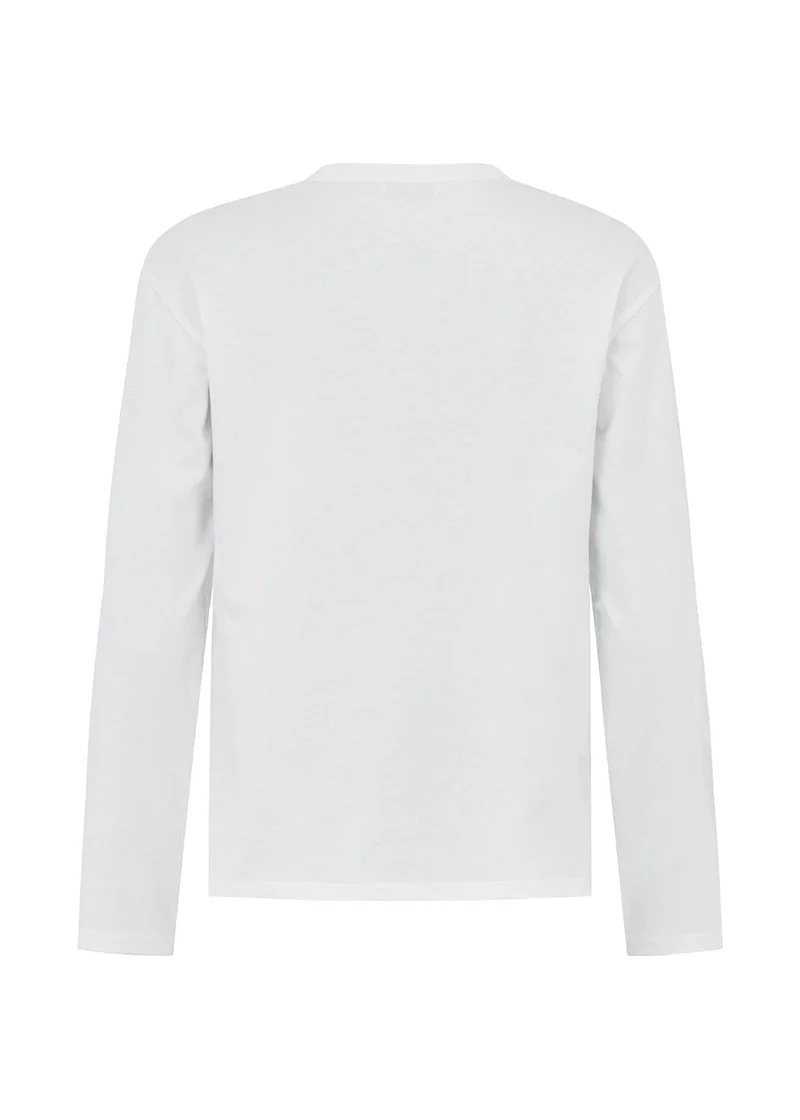Modström - Hellenmd Logo Ls T-Shirt 59828 - 4 - Soft White
