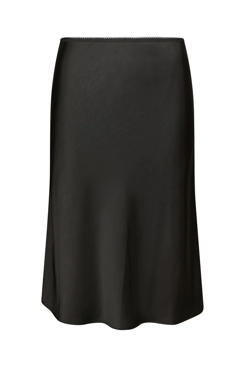 Neo Noir - Mindie Heavy Sateen Skirt 170112 - 100 - Black