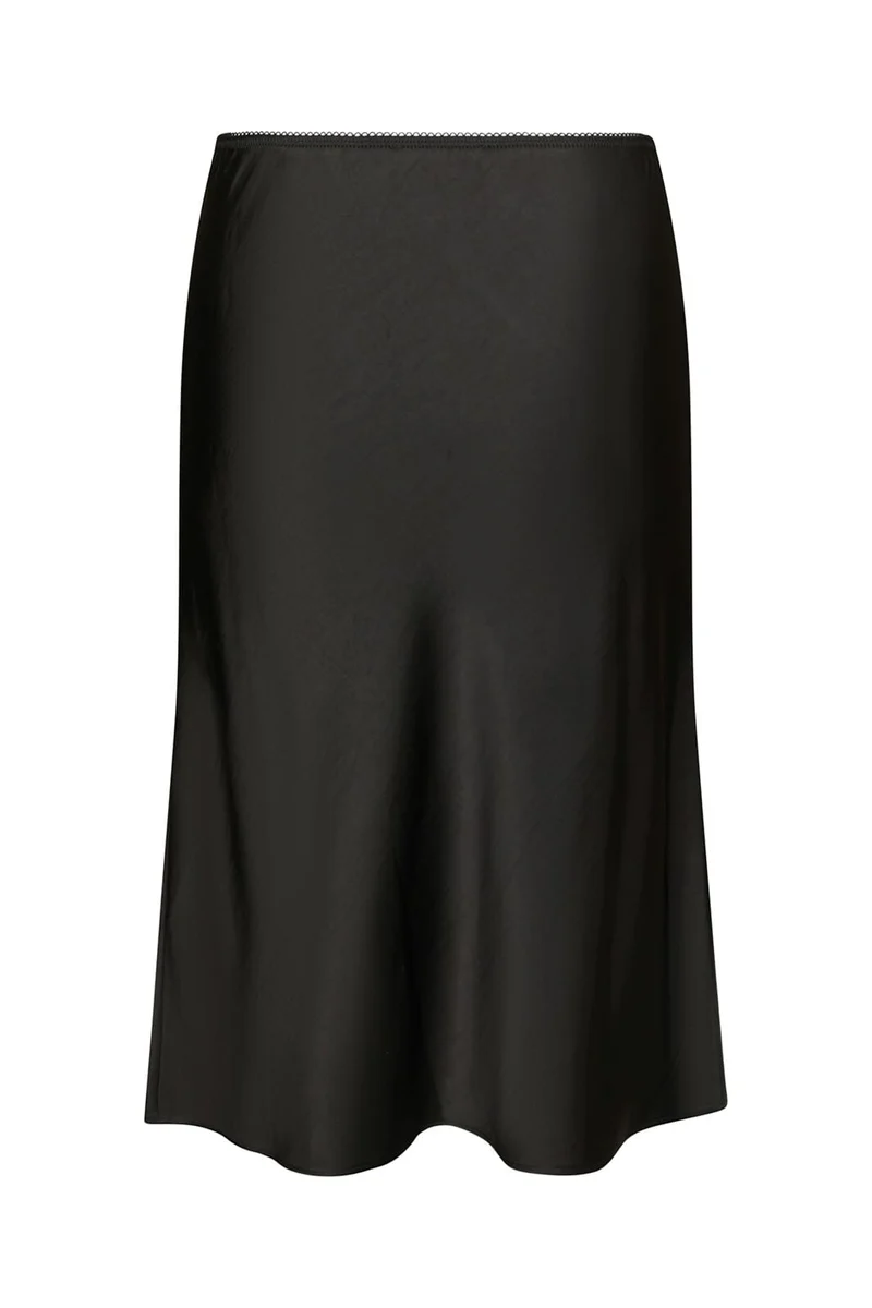Neo Noir - Mindie Heavy Sateen Skirt 170112 - 100 - Black