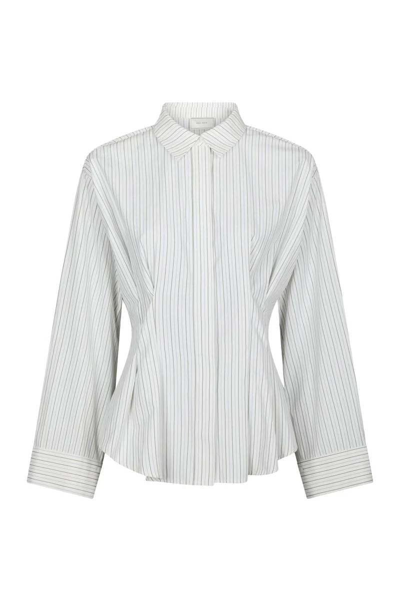 Neo Noir - Lytra Double Stripe Shirt 170120 - 667 - White Stripe