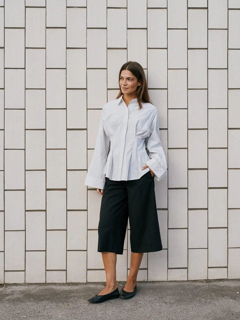 Neo Noir - Lytra Double Stripe Shirt 170120 - 667 - White Stripe