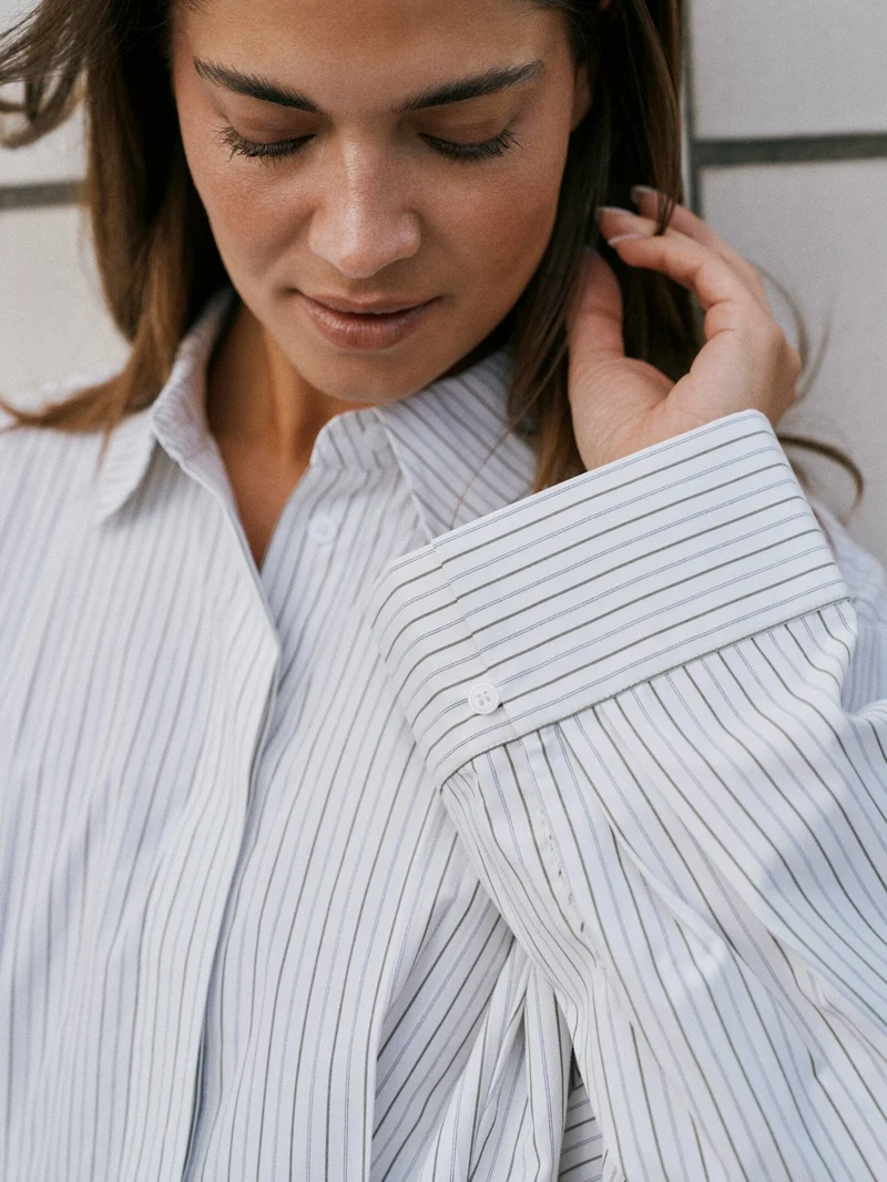 Neo Noir - Lytra Double Stripe Shirt 170120 - 667 - White Stripe