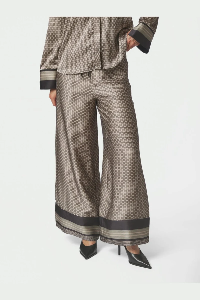 Neo Noir - Sora Pattern Pants 170076 - 123 - Beige
