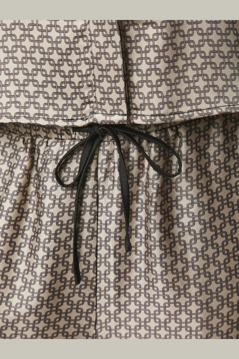 Neo Noir - Sora Pattern Pants 170076 - 123 - Beige