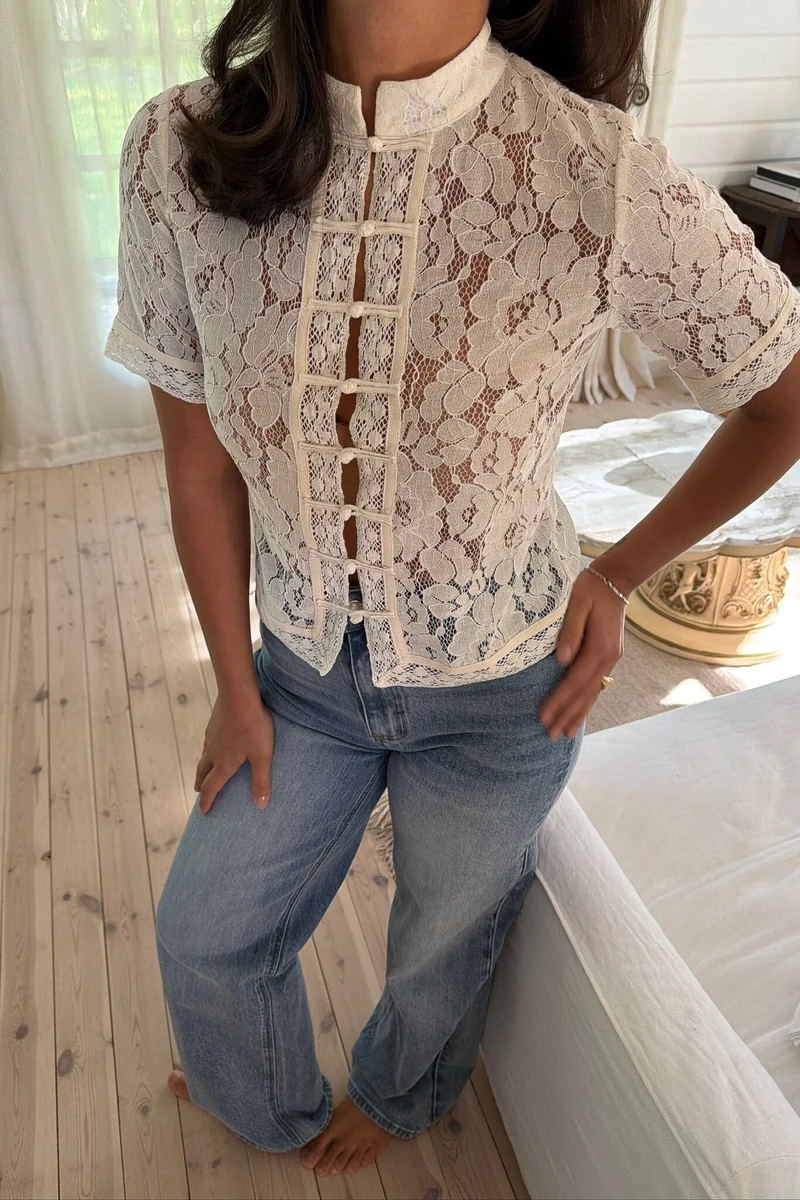 BYIC - Liljaic Ss Shirt A25297 - Off White Lace