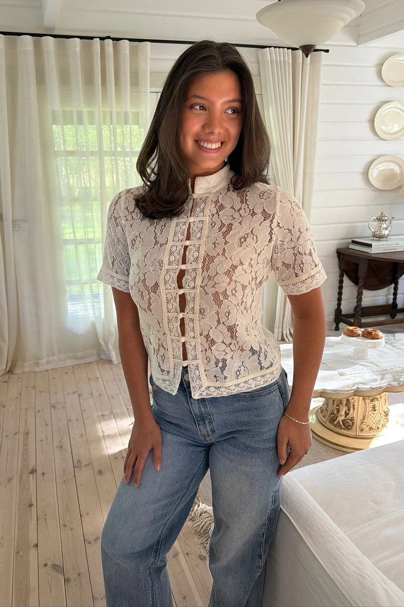 BYIC - Liljaic Ss Shirt A25297 - Off White Lace