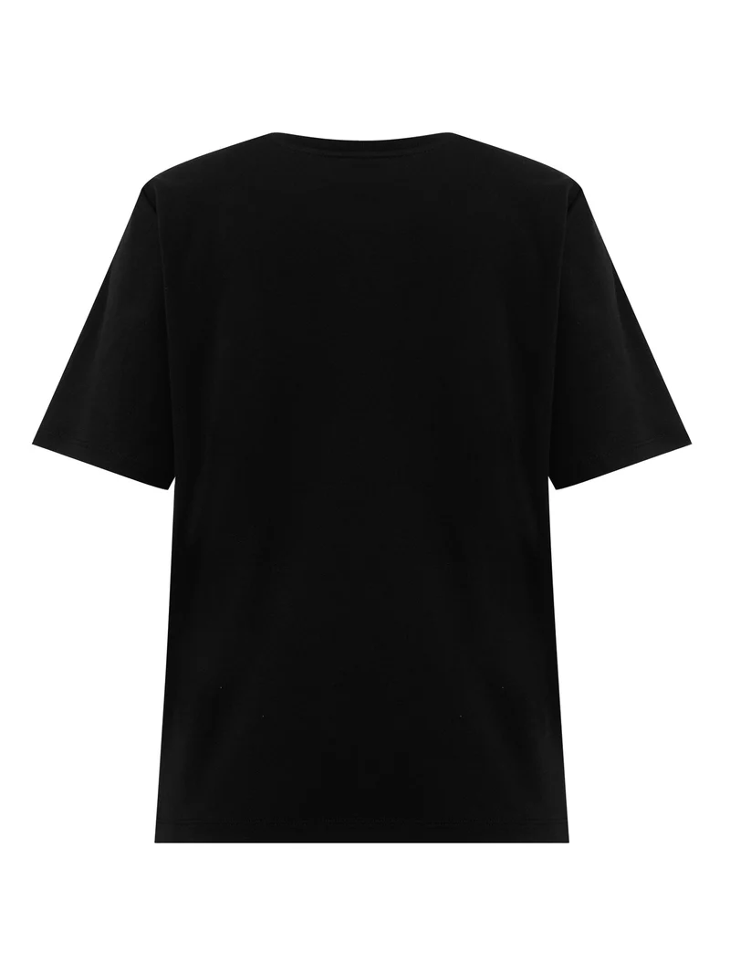 Gossia - Basgo Tee G2850 - Black / Silver Print