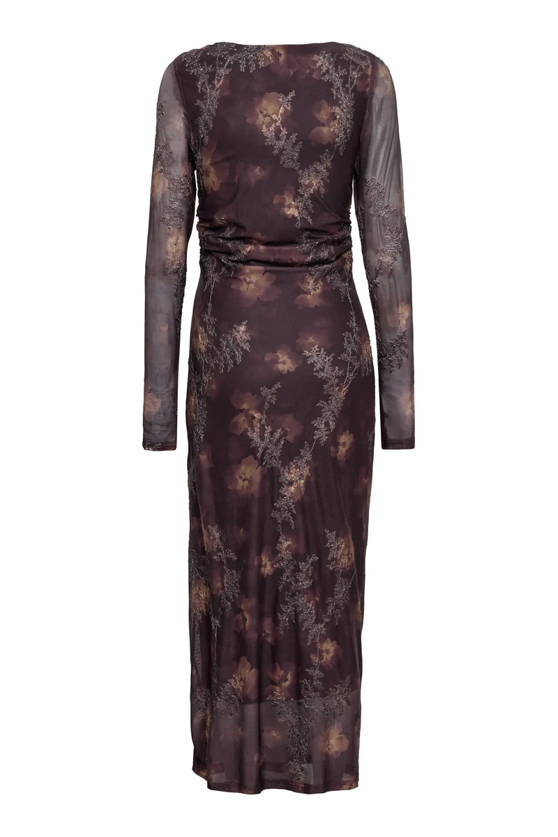 A-View - Belena L/S Dress AV8243 - 156 - Brown/Sand