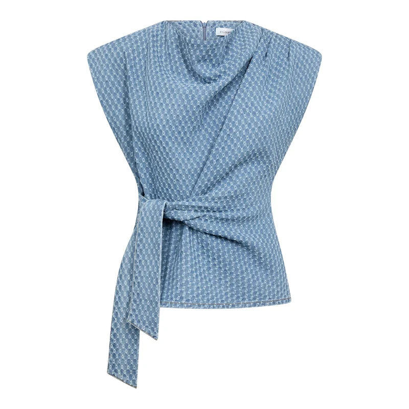 Co´Couture - Antocc Denim Pleat Top 500177 - 45004 - Light Denim