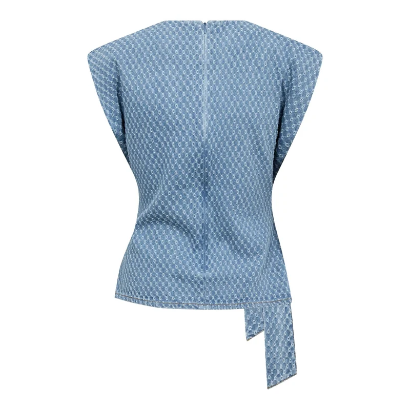 Co´Couture - Antocc Denim Pleat Top 500177 - 45004 - Light Denim