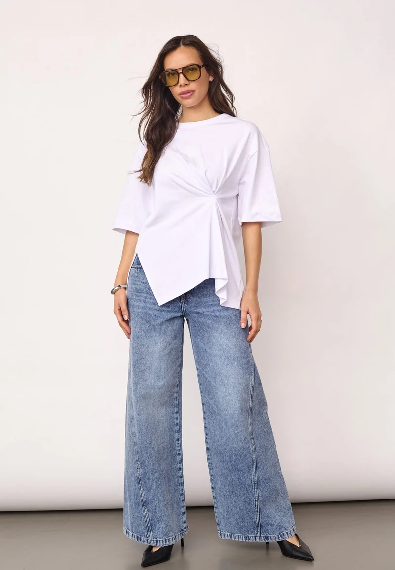 Co´Couture - Medaxcc Asym Tee 500086 - 10001 - White